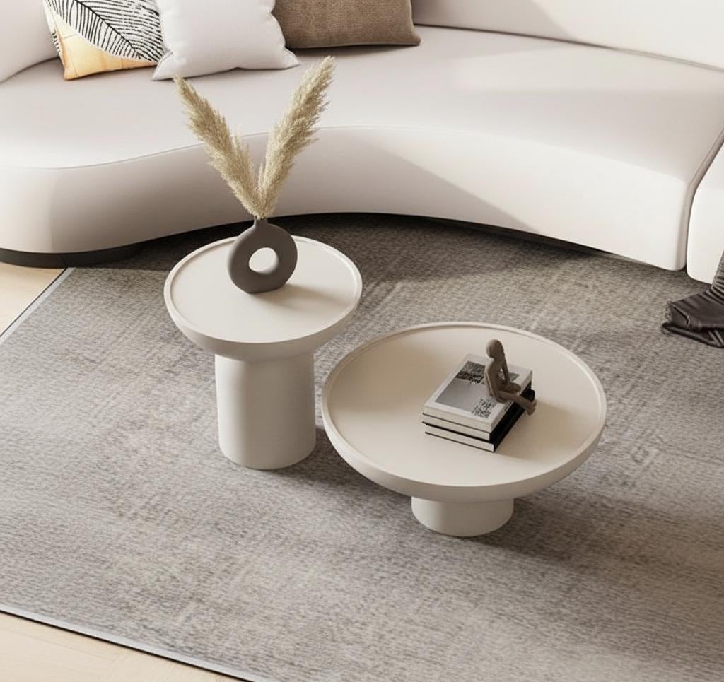 DUO de Table basse en béton ciré ou tadelakt