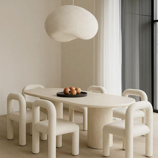 Table à manger en béton ciré ou tadelakt - 6 à 8 places