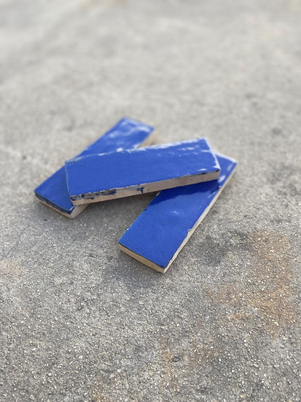 Zellige 15x5 cm - Bleu Majorelle - Premium