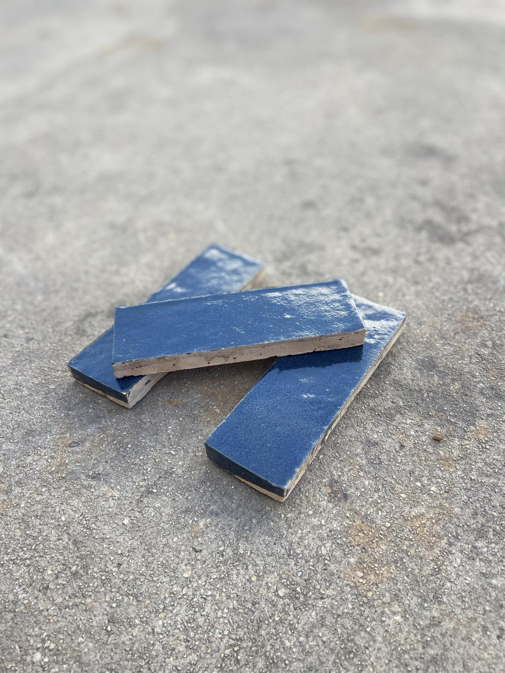 Zellige 15x5 cm - Bleu Ibiza - Premium