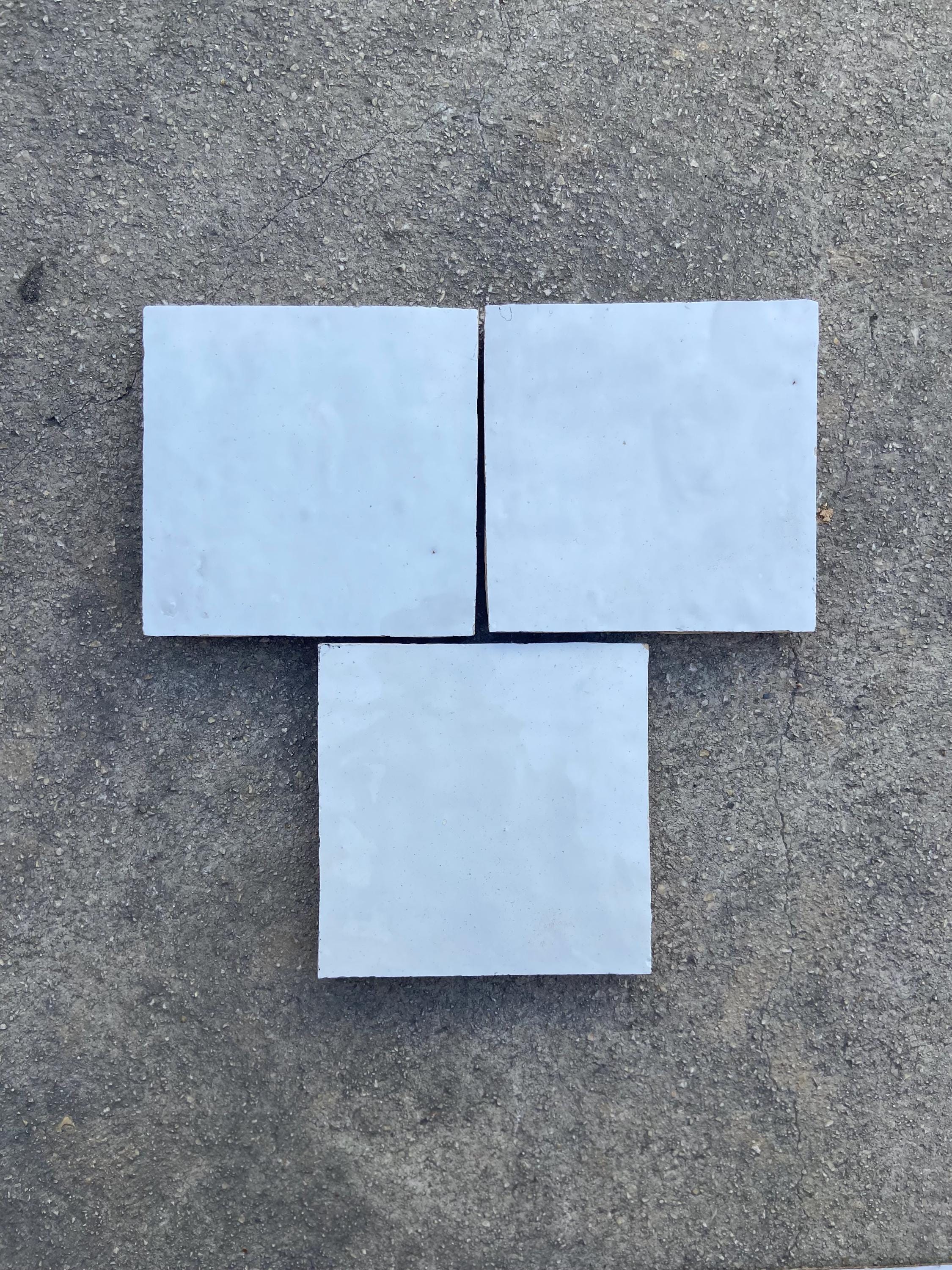 Zellige 10x10 cm - Blanc - premium