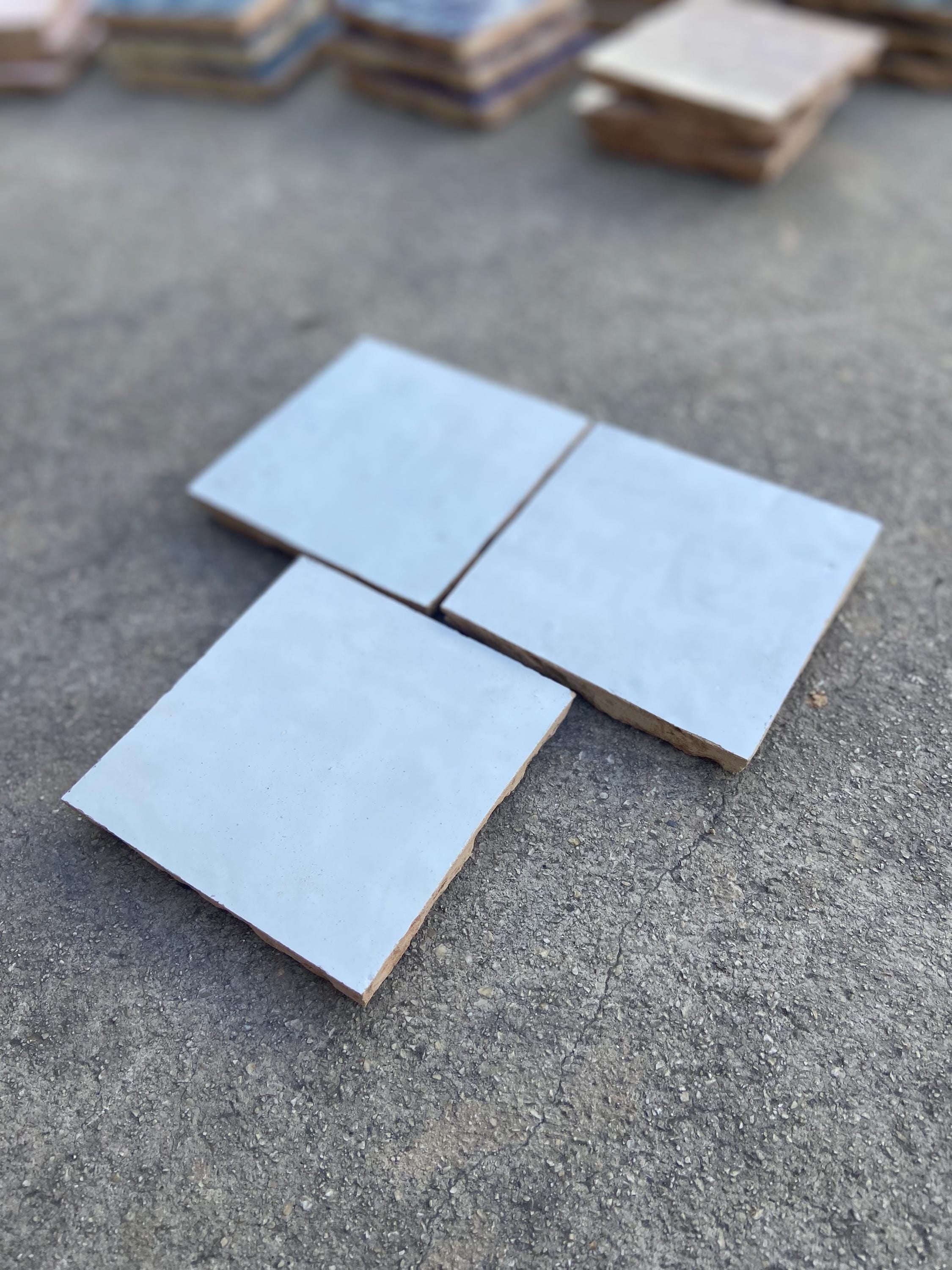 Zellige 10x10 cm - Blanc - premium
