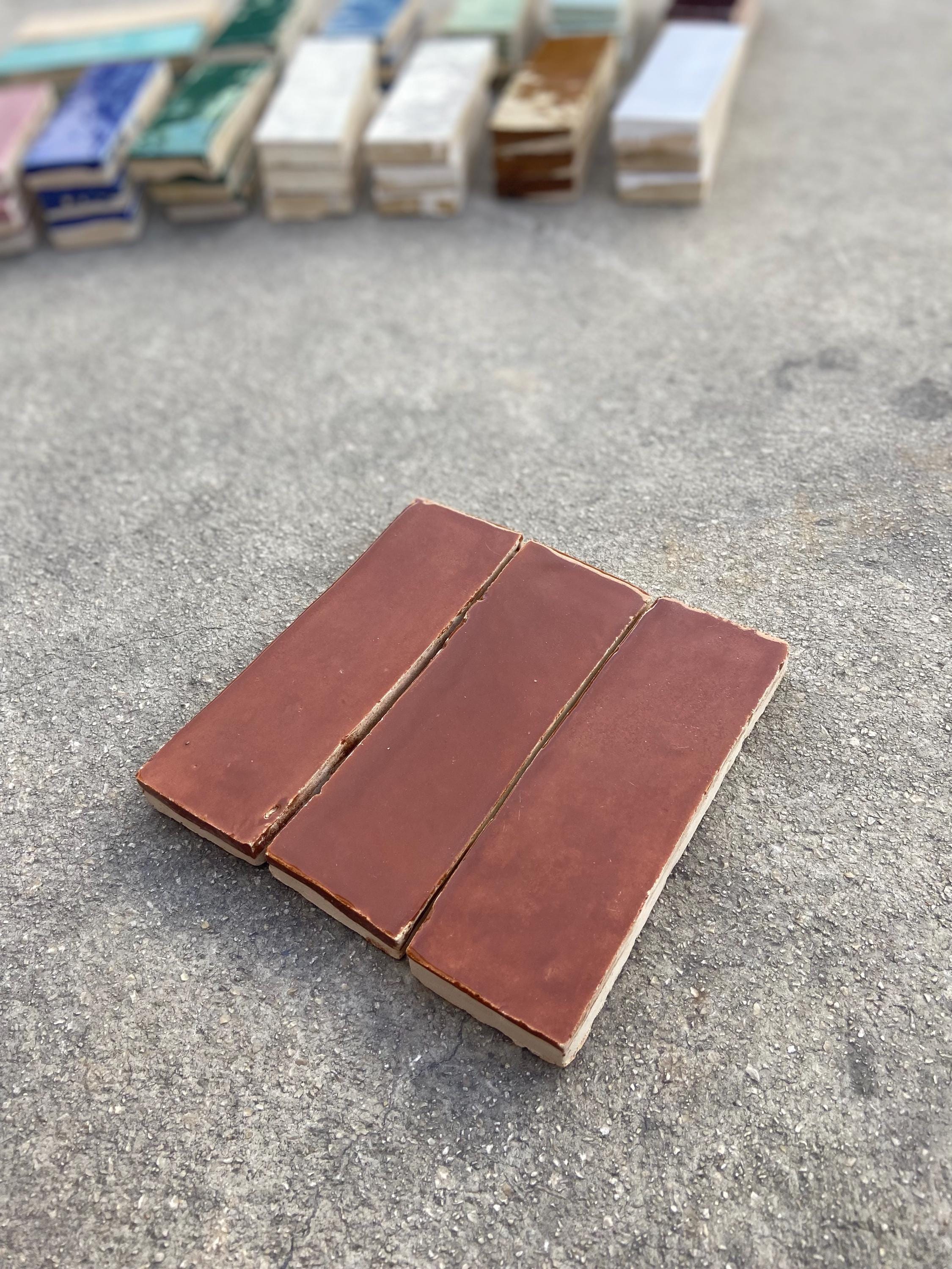 Zellige 15x5 cm - Bordeaux - Premium