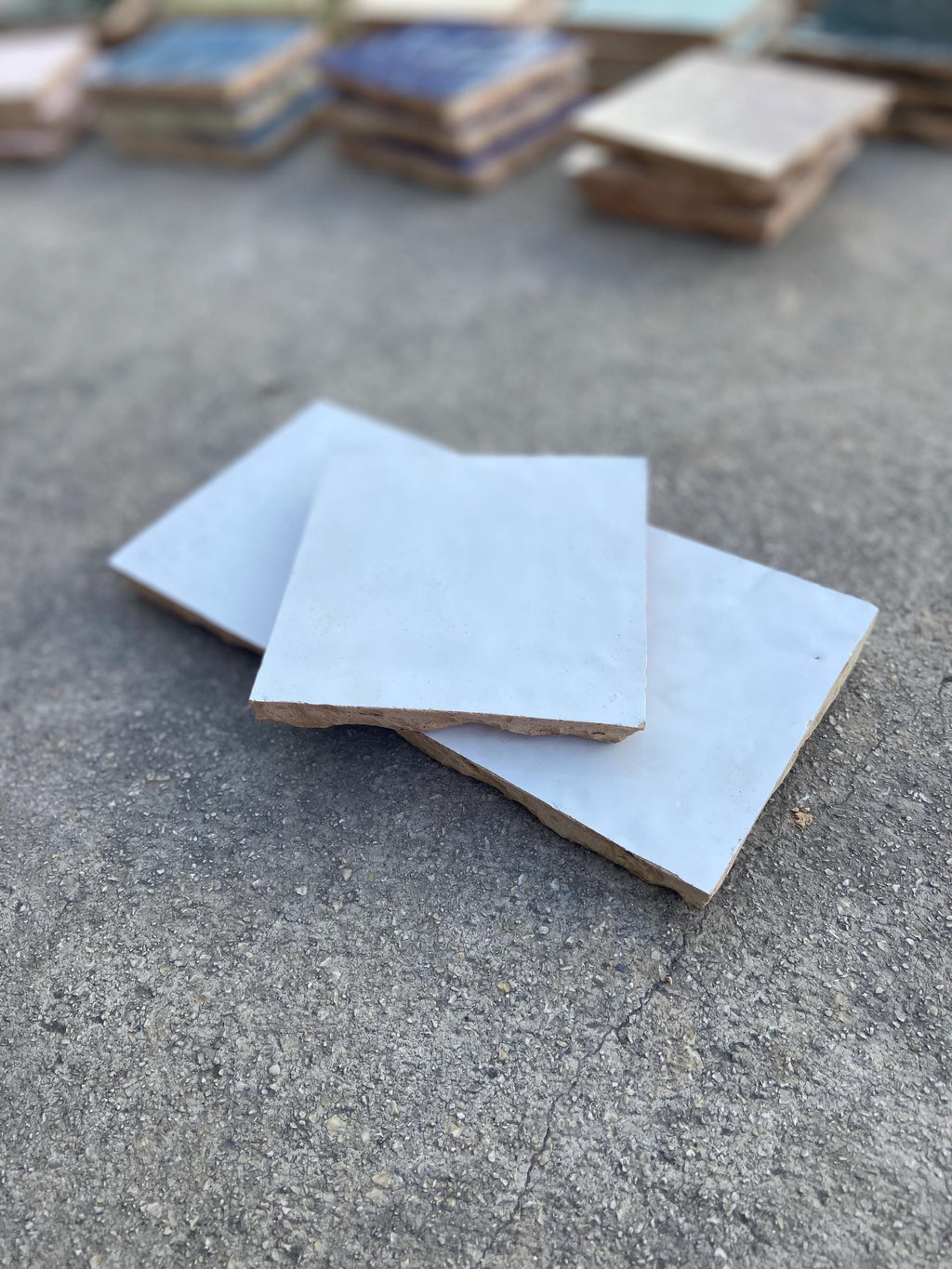 Zellige 10x10 cm - Blanc - premium