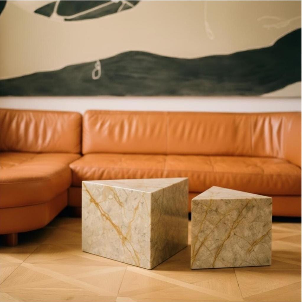 ROMANE - Table basse en marbre massif