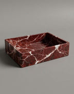 Vasque en marbre - rectangle - Rouge Royal