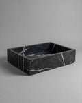 Vasque en marbre - rectangle - Noir Impériale