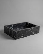 Vasque en marbre - rectangle - Noir Impériale