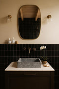 Vasque en marbre - rectangle - Gris Perlino Bianco