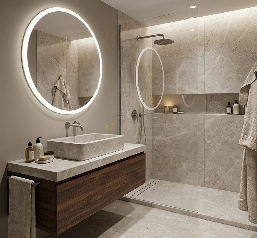 Vasque en marbre - rectangle - Gris Perlino Bianco