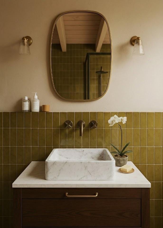 Vasque en marbre - rectangle - Blanc Calacatta