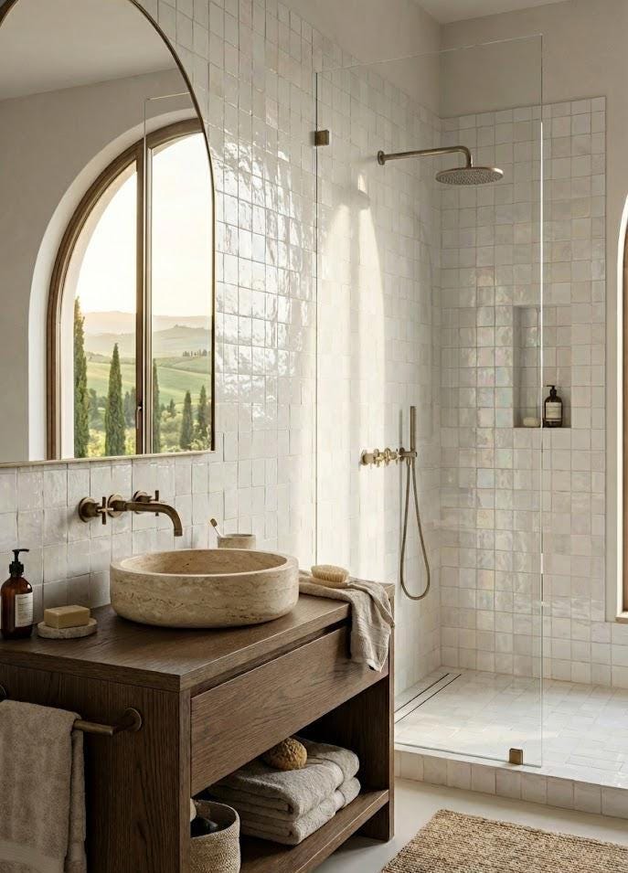 Vasque en marbre - ronde - Travertin