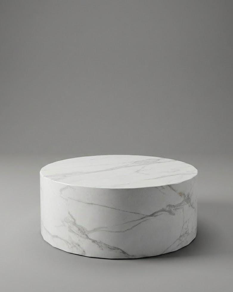 Table basse cylindre marbre