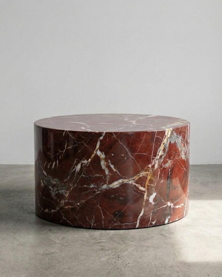 Table basse cylindre marbre