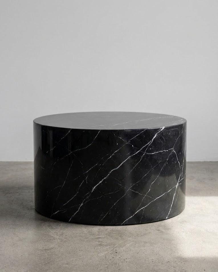 Table basse cylindre marbre
