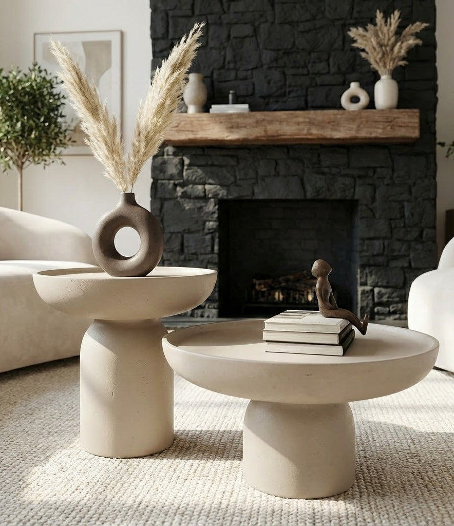 DUO Tables basses microciment poli